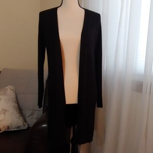Black long cardigan sweater medium